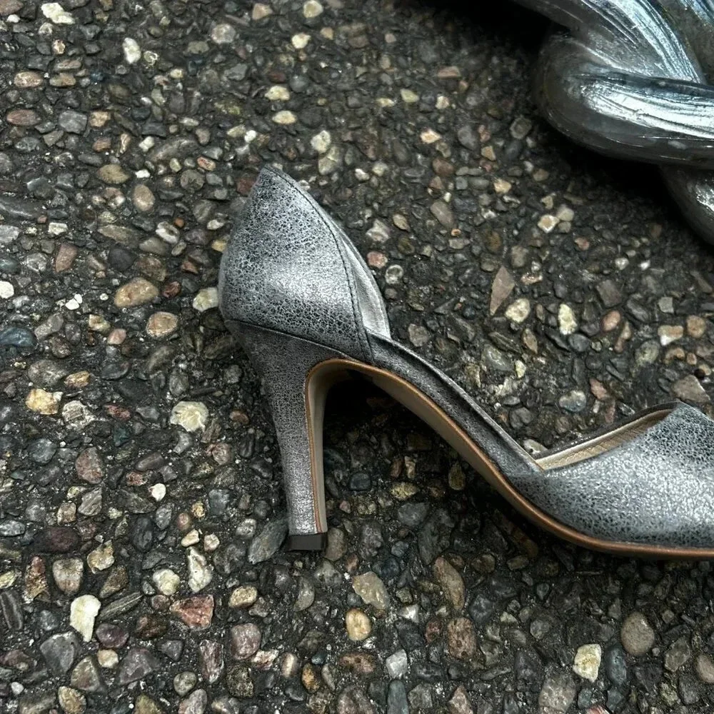 Paul Green The Day Maker Smoked Brush Char Heel D'orsay Pumps US 7